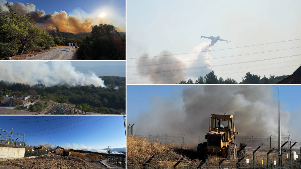 Urla'da orman yangını