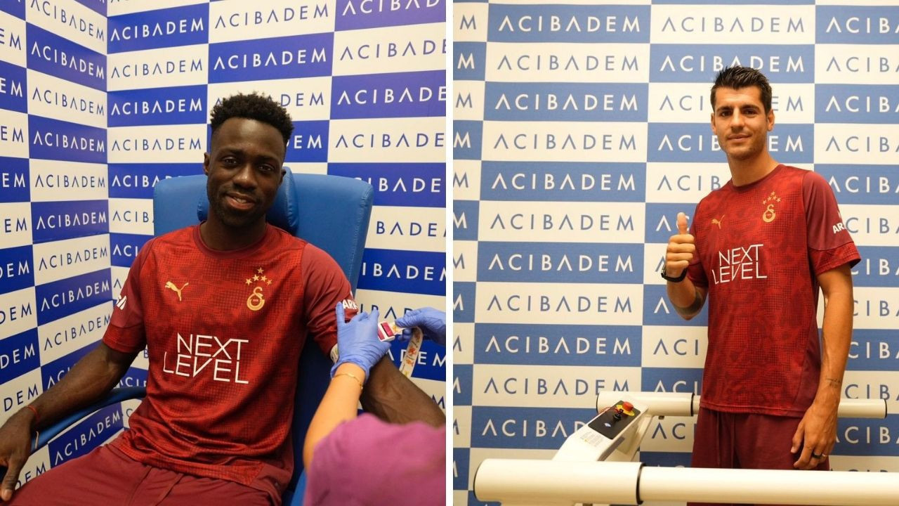 Galatasaray'da Morata ve Davinson kontrolden geçti