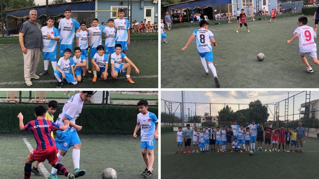 Kur'an kursu öğrencileri halı saha maçı yaptı