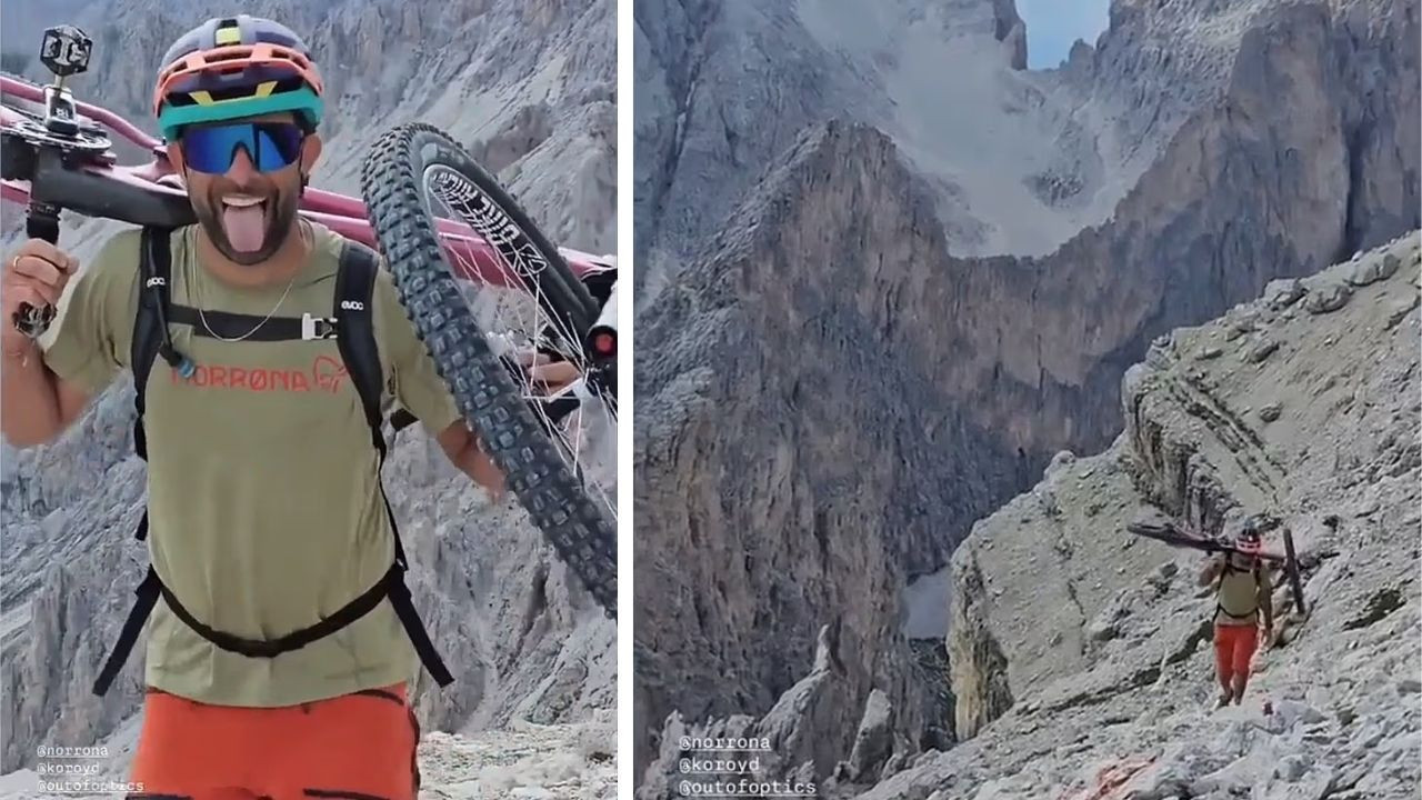 Son videosu oldu: Fenomen bisikletçi dağda düşerek öldü