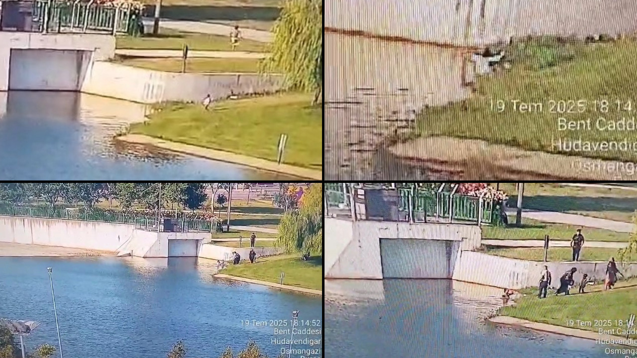 Nilüfer Çayına düşen 1,5 yaşındaki çocuğu böyle kurtardı