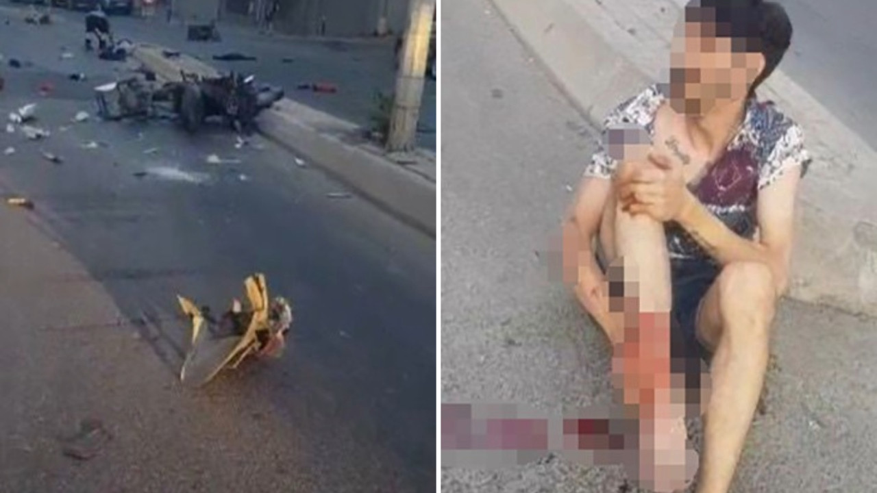 Motosiklet kazası yapan genç 'çok borcum var' diyerek feryat etti