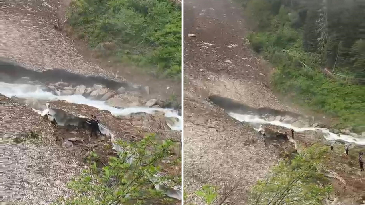 Rize'de kar kütlesi çöktü: Bir kişi aranıyor