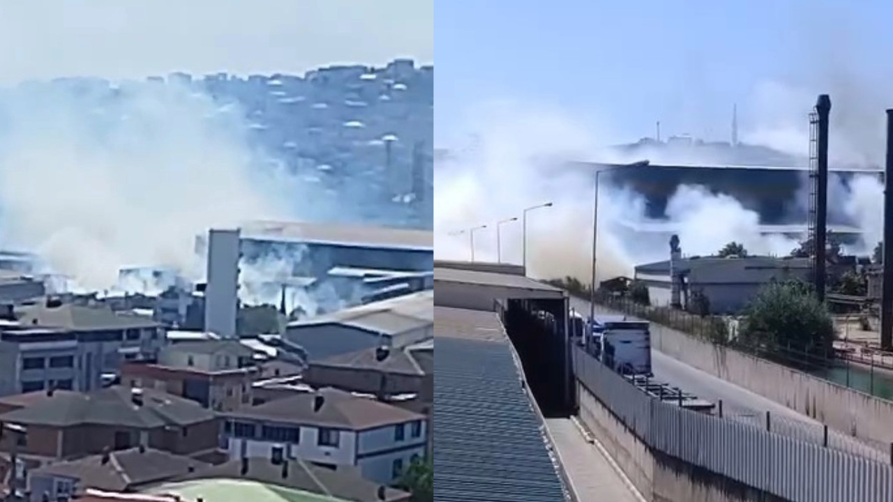 Fabrikada patlama sonrası yangın çıktı