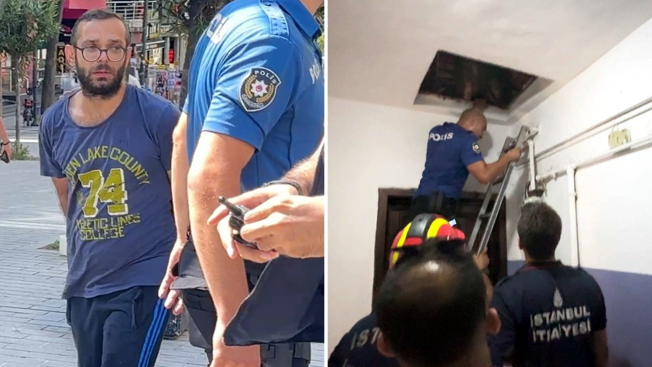 Cezaevi firarisi çatıda yakalandı