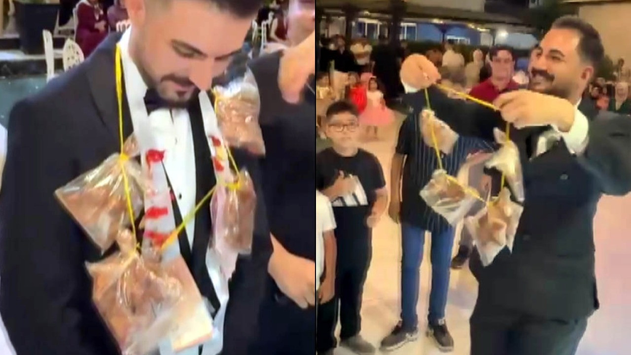 Damada altın yerine pirzola taktı