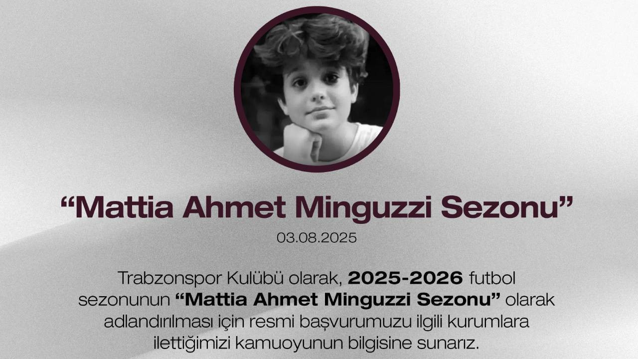 Trabzonspor'dan “Mattia Ahmet Minguzzi Sezonu” başvurusu