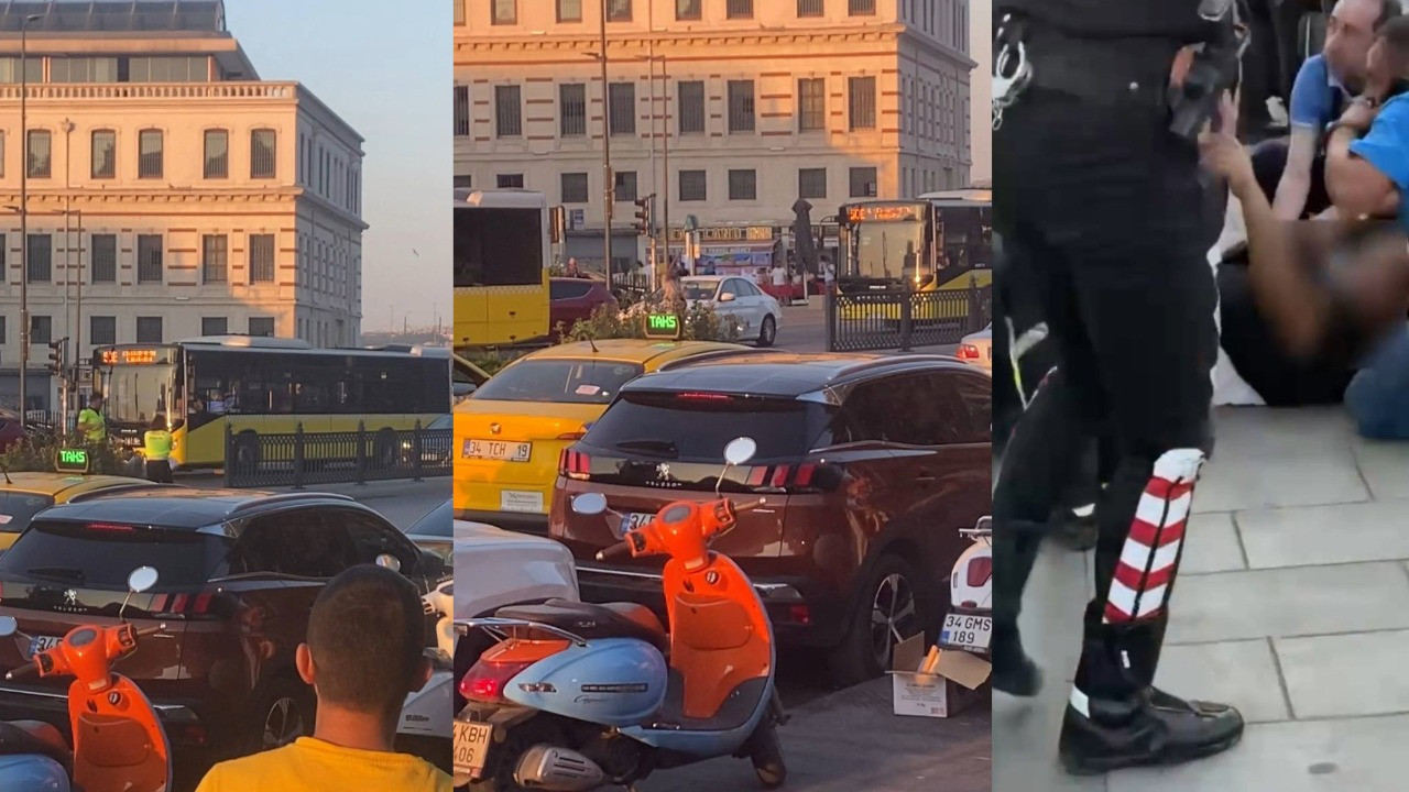 Elinde silah İstanbul'un ortasında adam kovaladı