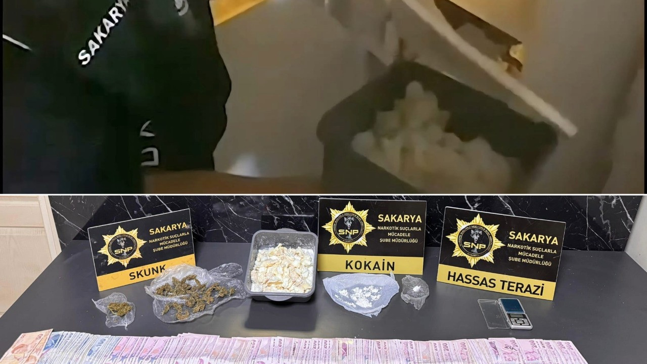 Kombi dolabından 1 kilo kokain çıktı