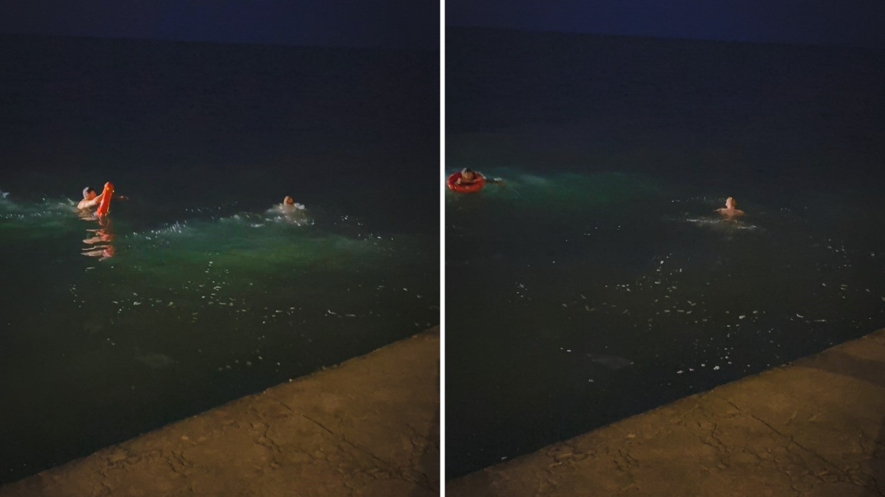 Ceza yedikten sonra denize düştü, bir ceza daha yedi