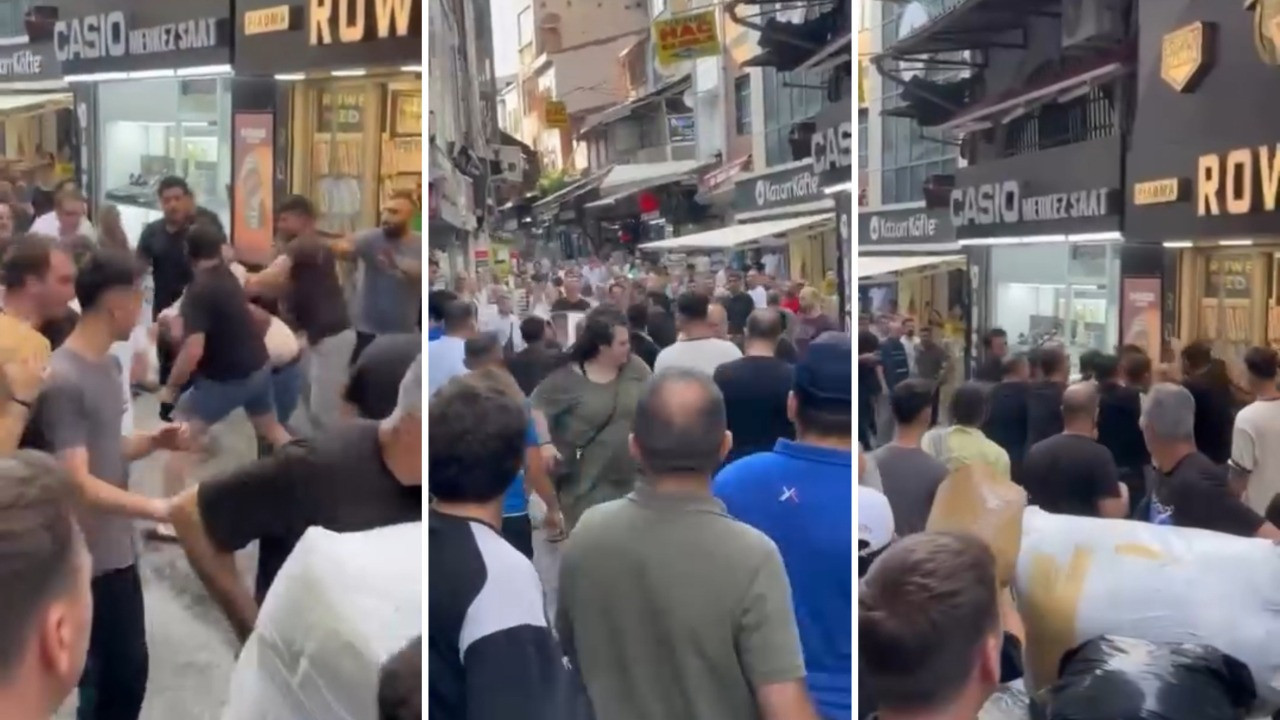 Fatih’te esnaf kavgası: Çekpas, tekme ve yumruklar havada uçuştu