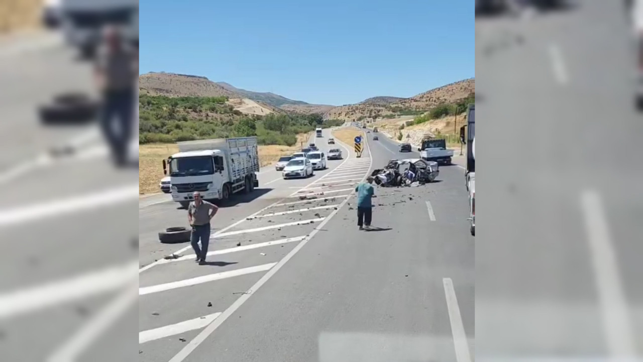 Malatya'da kamyon ile otomobil çarpıştı: 1 ölü, 2 yaralı