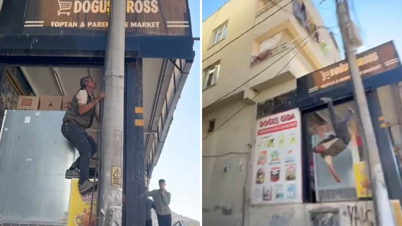 Akıma kapılıp metrelerce yüksekten düştü