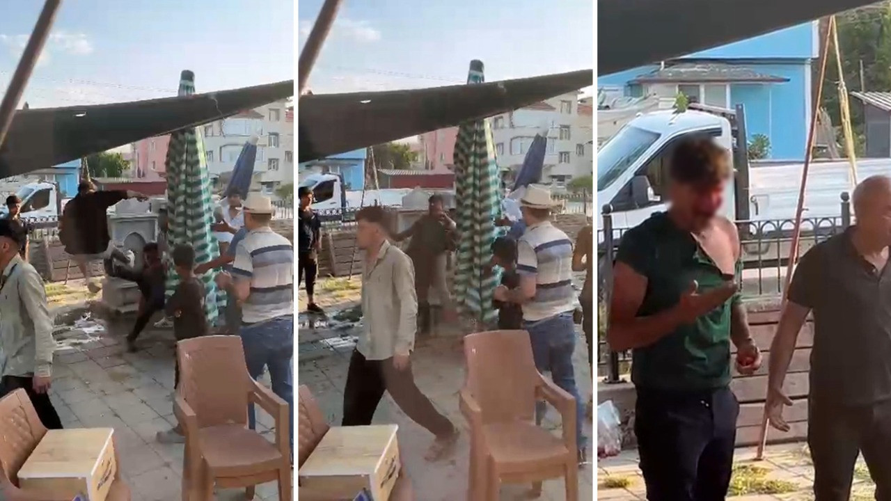 Pazarda kavga: Ortalık savaş alanına döndü