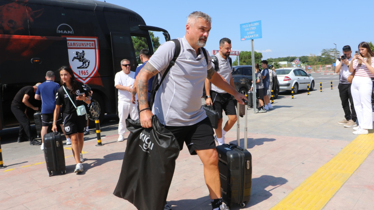 Samsunspor, Panathinaikos randevusu için Atina'ya gitti