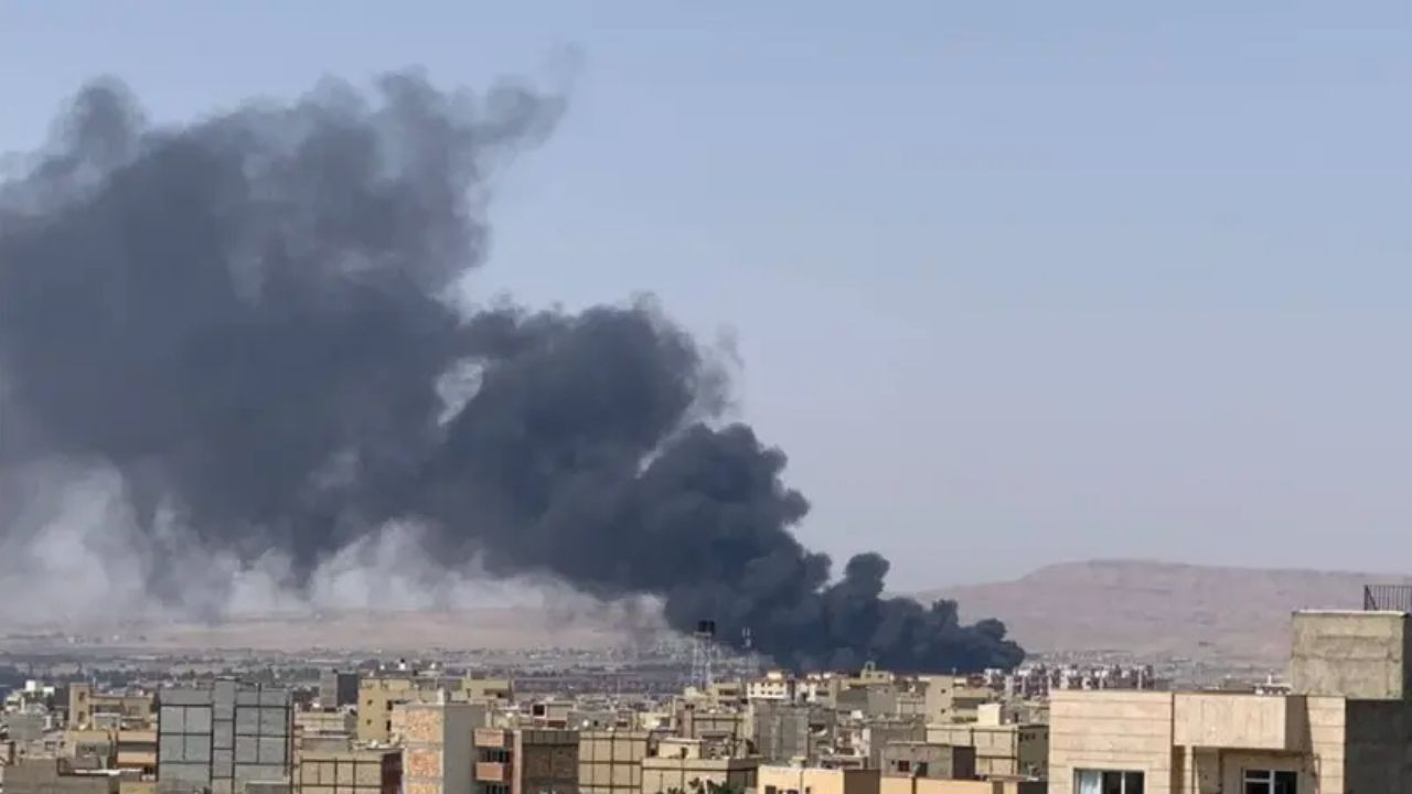 Tebriz Havaalanı yakınlarında yangın