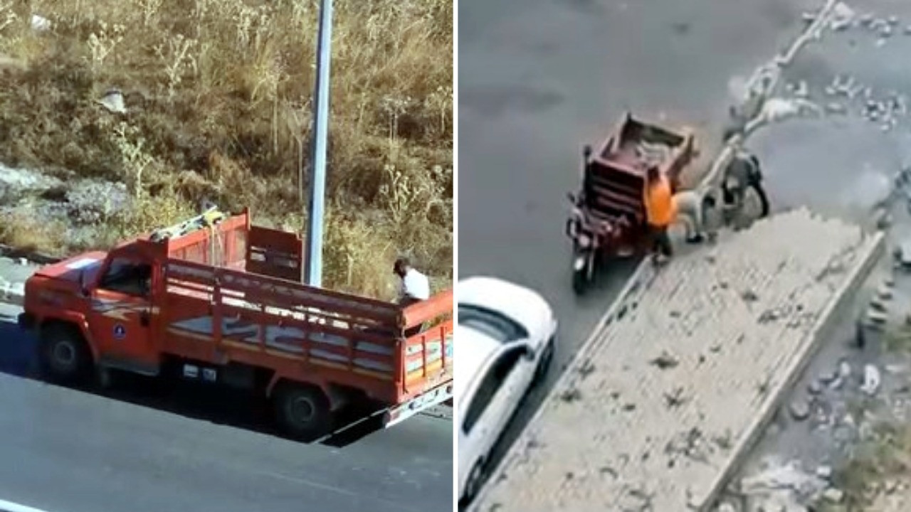 Bunu da gördük: Kaldırım taşlarını çaldılar