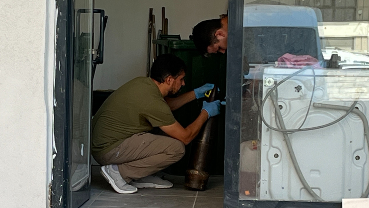 Apartmandan top mermisi çıktı