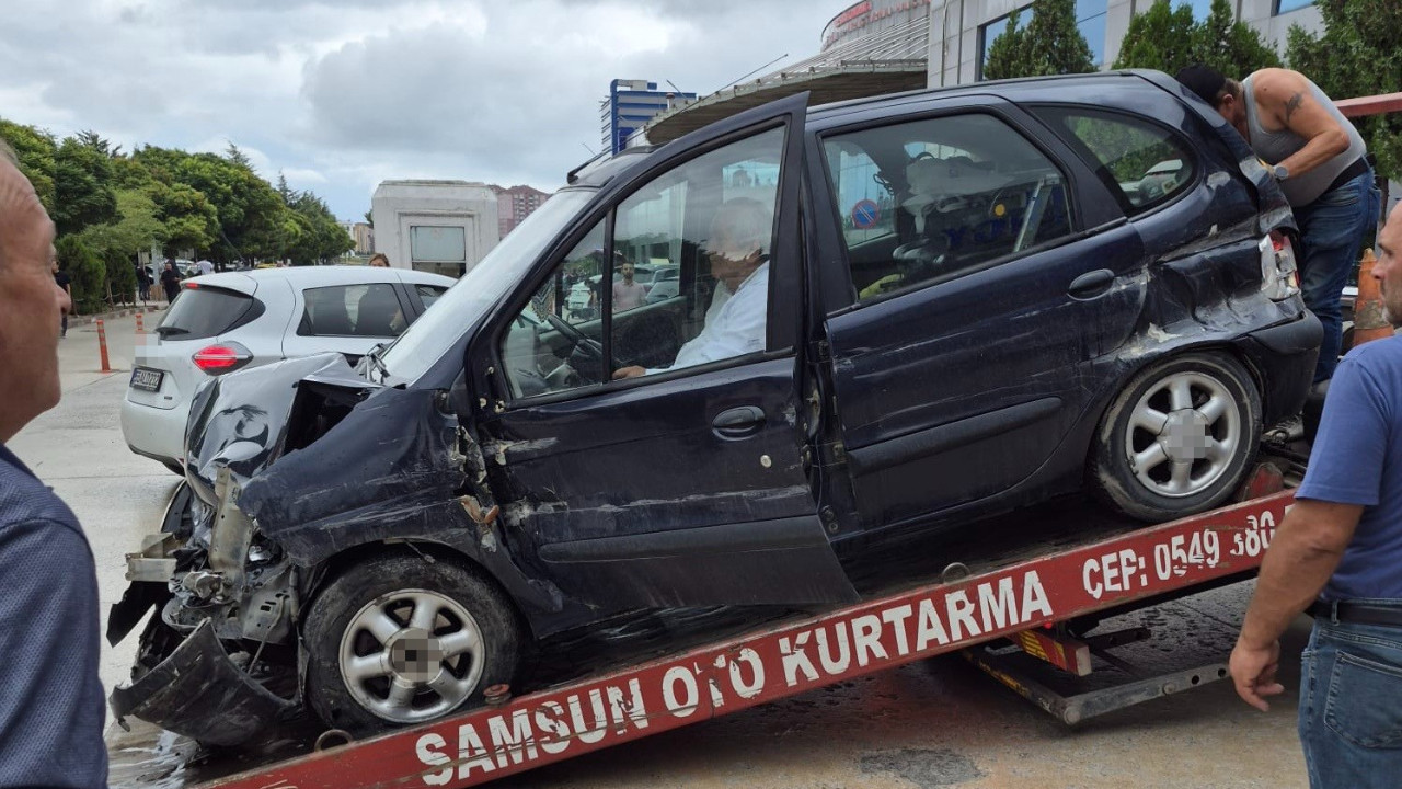 Hurdaya dönen aracıyla randevusuna gitti