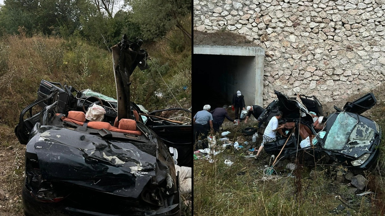 Şarampole uçtu, kağıt gibi ezildi: Ölü ve yaralılar var