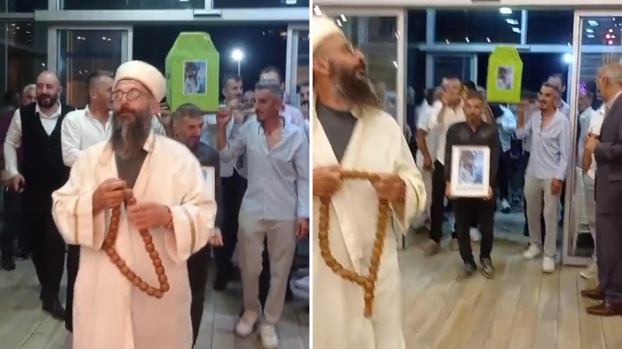 Düğün salonuna tabutla girdiler