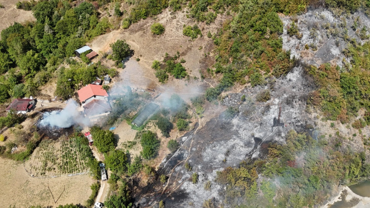 Karabük'te evde çıkan yangın, ormana sıçradı