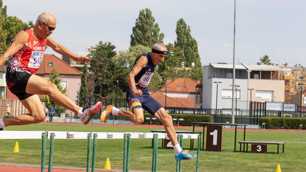 Kıbrıs Gazisi gençlere taş çıkarttı, 75 yaşında rekor kırdı
