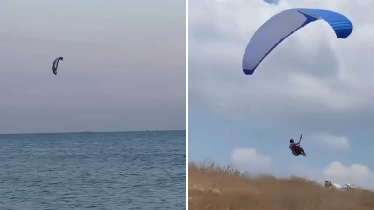 Mersin'de iki ayrı paraşüt kazası