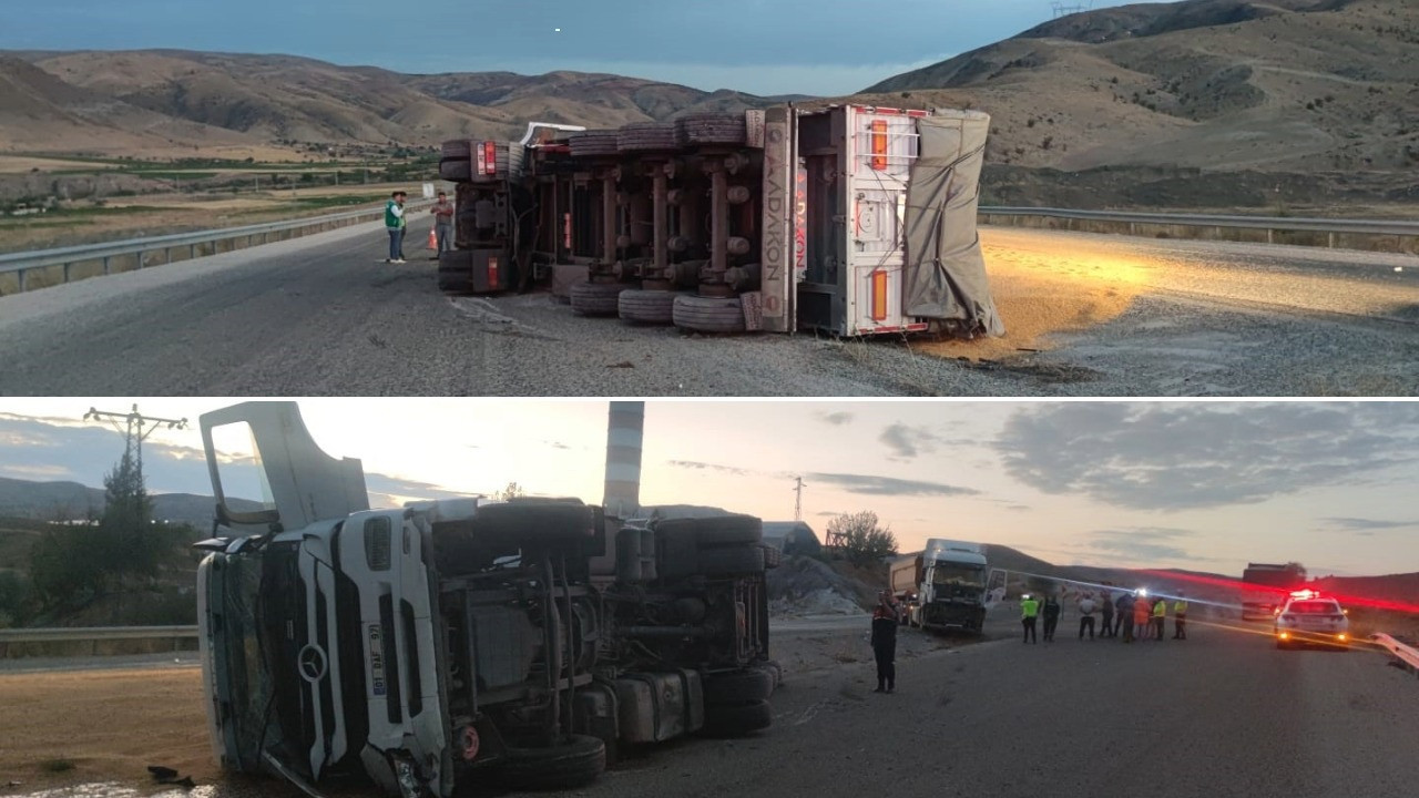 İki TIR kafa kafaya çarpıştı: 2 yaralı