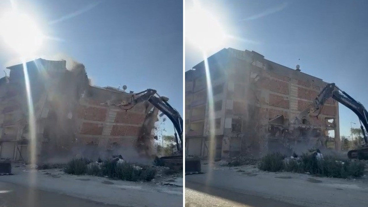 Yıktığı binanın altında kalacaktı