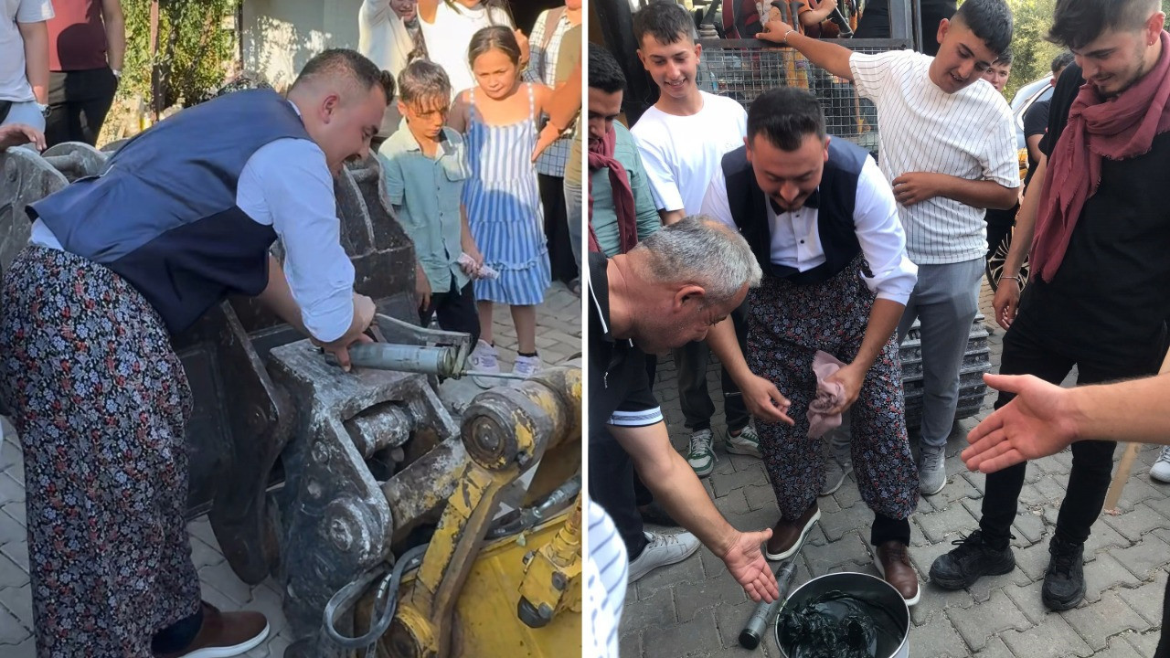 Damada eziyet olsun diye iş makinesi yağlattılar