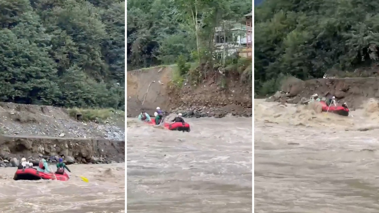 Sel sularında rafting yapanlara ceza