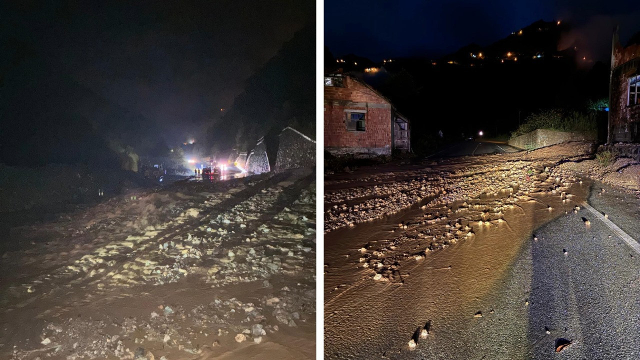 Şehri sağanak vurdu, 6 bölgede heyelan yaşandı