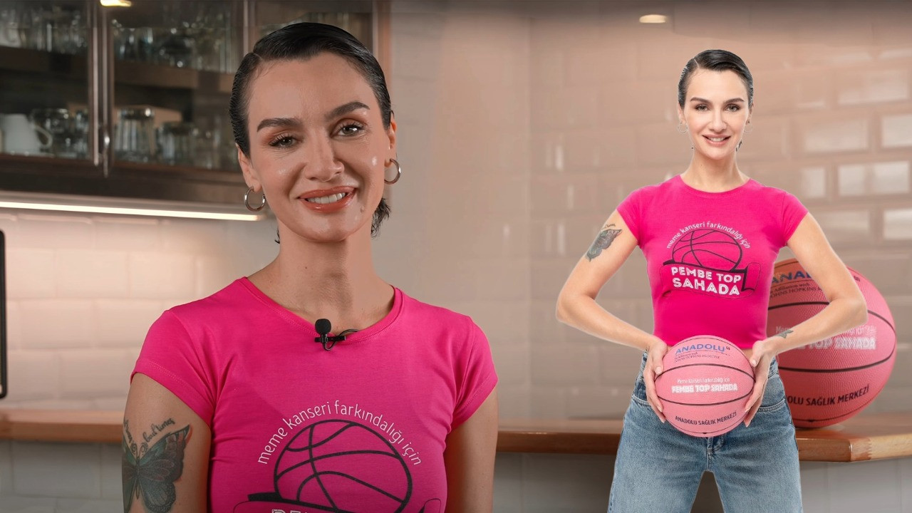 Birce Akalay “Pembe Top”la sahada: Meme kanserinde erken teşhis için farkındalık mesajı