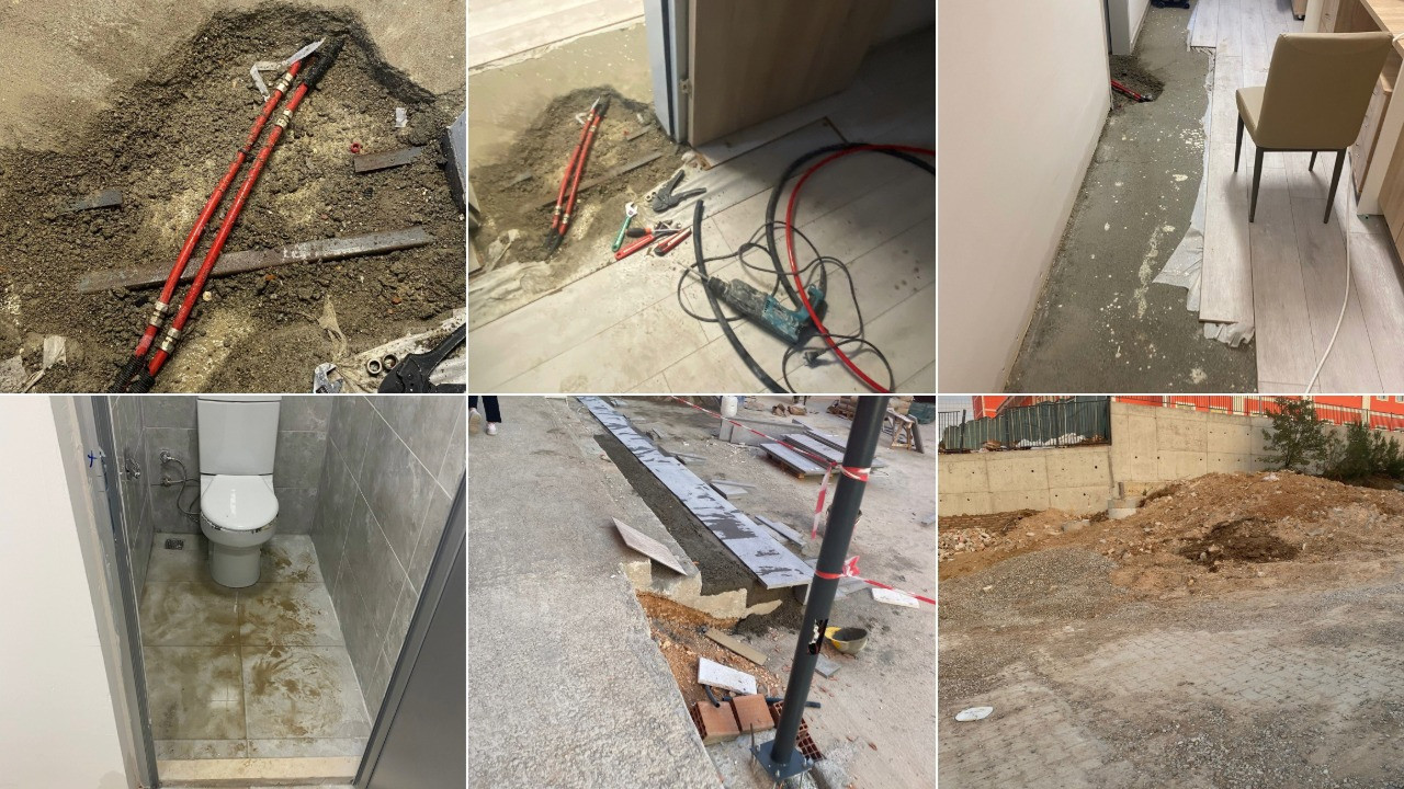 İnşaat halindeki yurda öğrencileri yerleştirdiler