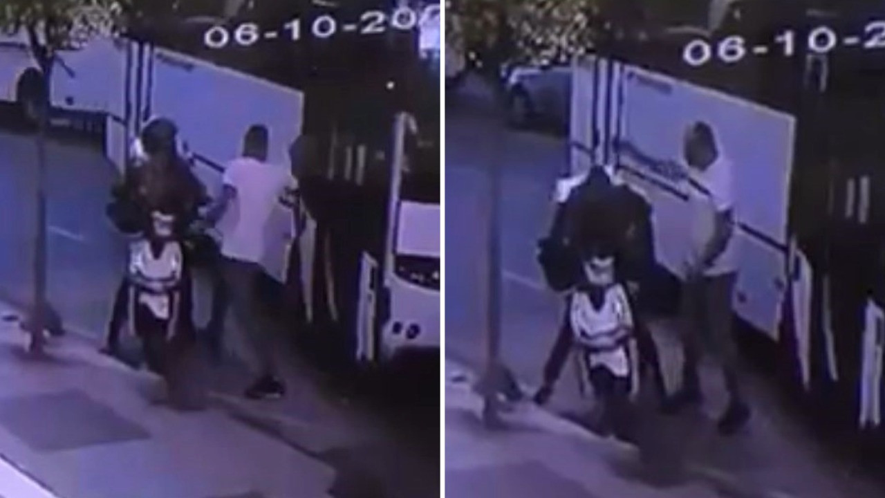 Trafikte dehşet! Kuryenin önünü kesip bıçakla tehdit etti