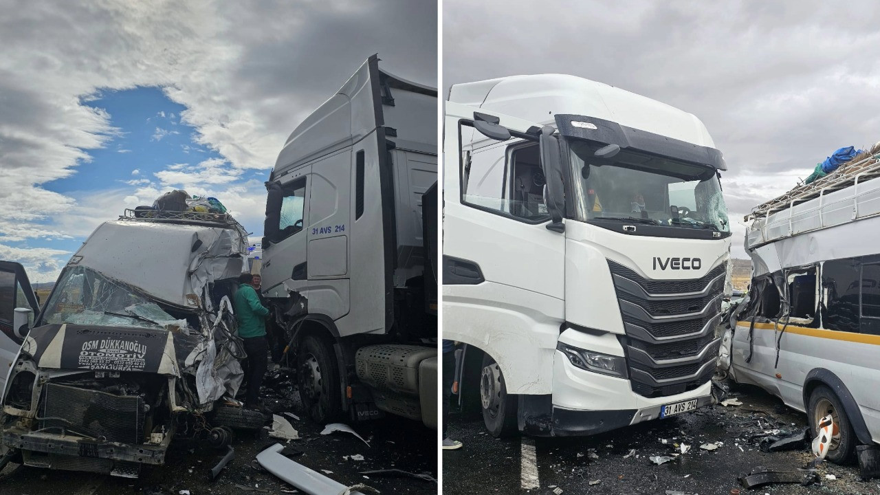 Tarım işçilerini taşıyan minibüs TIR’la çarpıştı: Yaralılar var