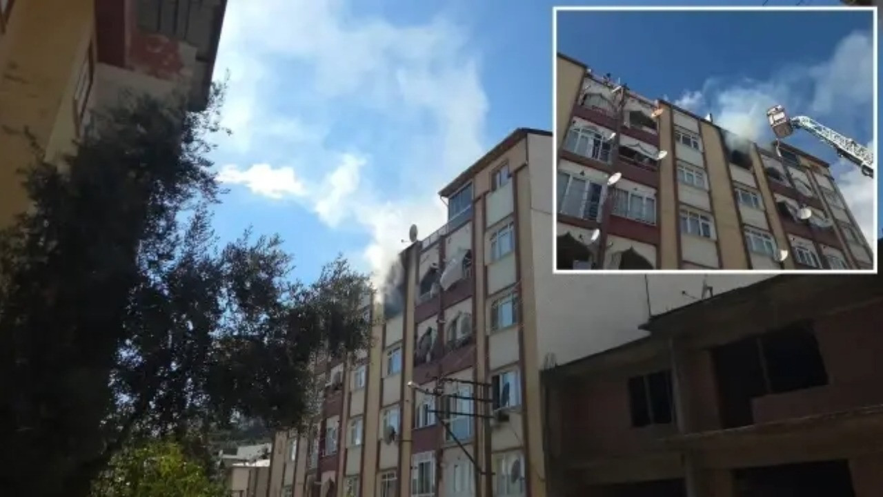 5 katlı binadaki yangın söndürüldü
