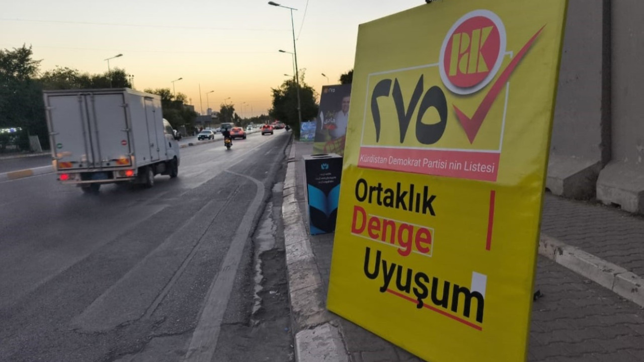 Irak'ta Barzani'nin partisinden Türkçe afişle kampanya