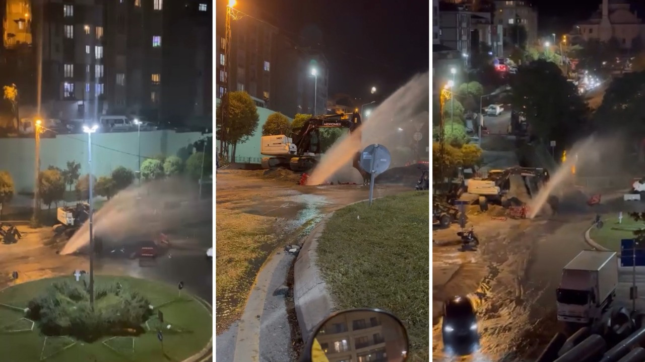 İSKİ çalışmasında ana isale borusu patladı: Bölgede su kesintileri yaşandı