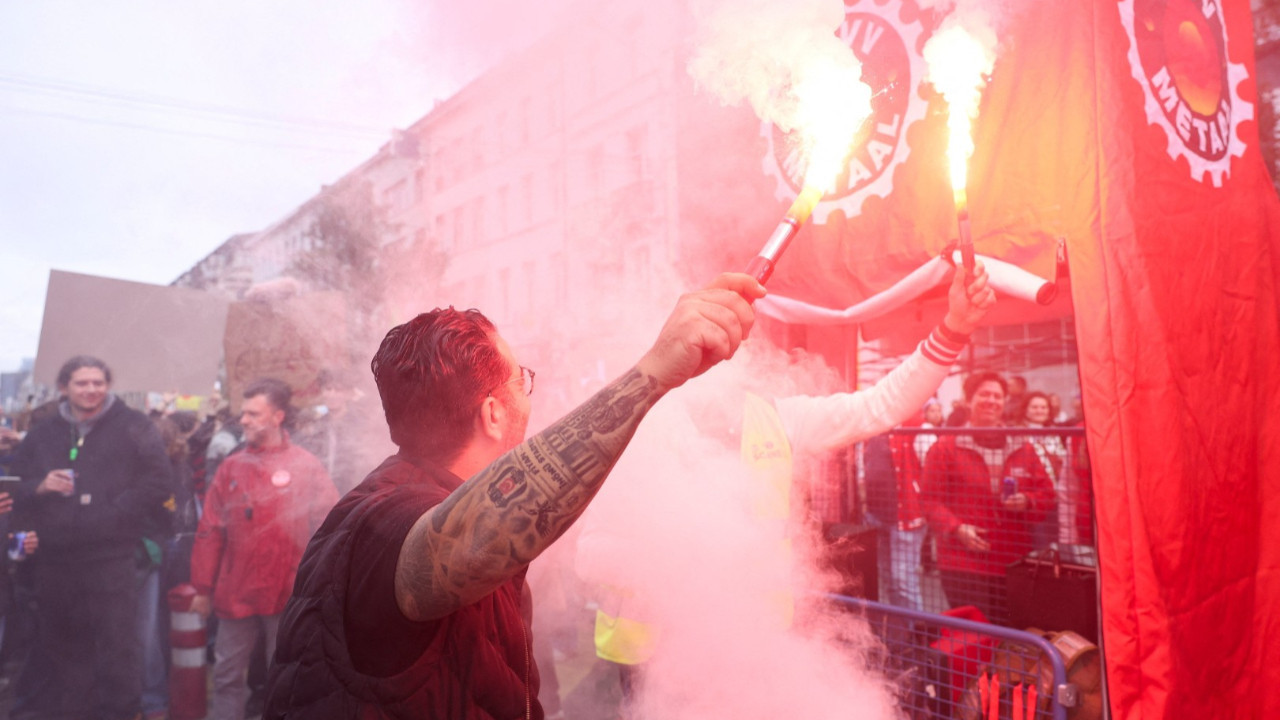 Avrupa'nın kalbindeki grev hayatı durdurdu
