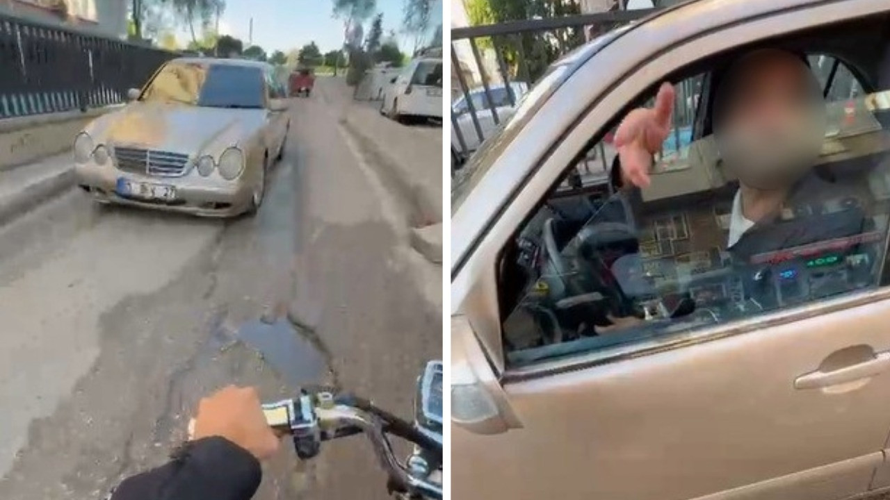 Hem ters yöne girdi hem tehdit etti: 'Canından olma, istediğim yerden girerim'