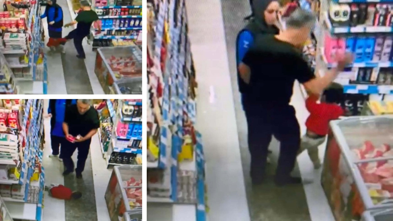 Markette oğlunu döven baba tutuklandı