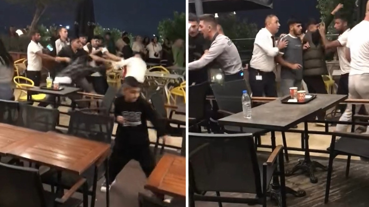 AVM'de yumruk yumruğa kavga