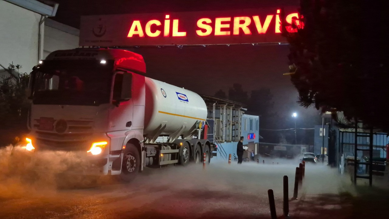 Hastane önünde korku filmlerini andıran görüntü