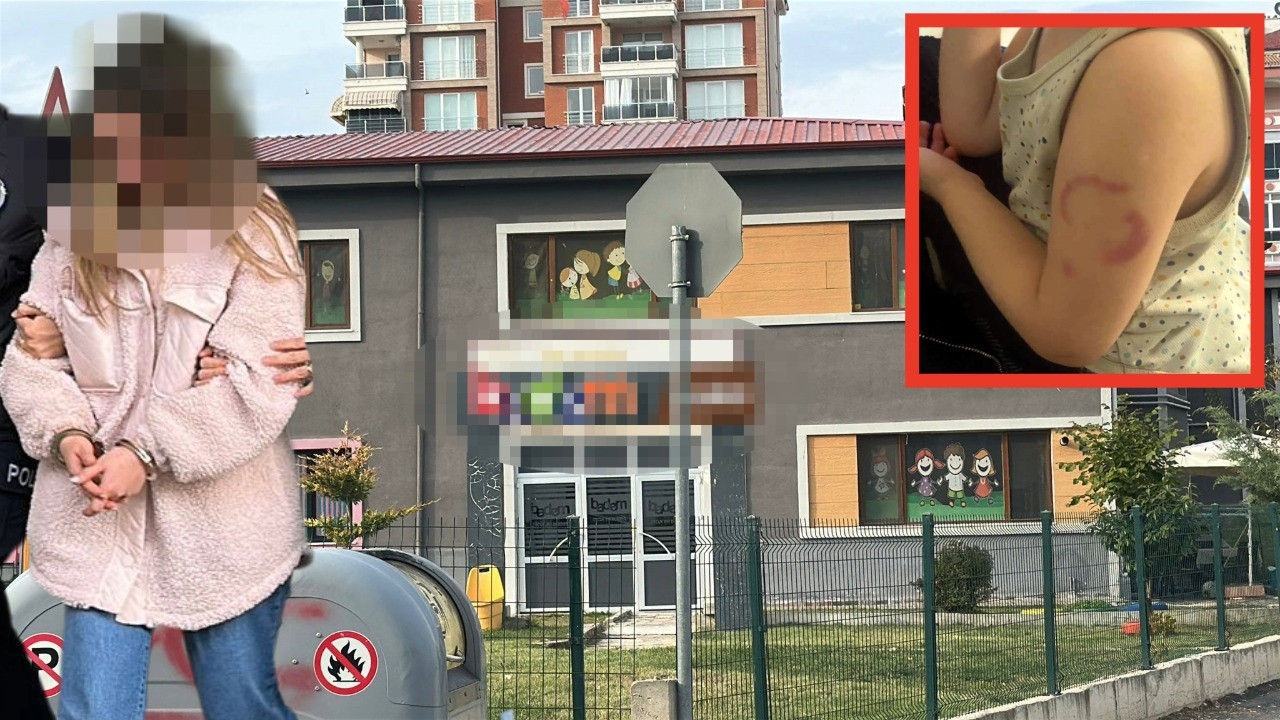 3 yaşındaki öğrencisini ısıran cani öğretmen tutuklandı