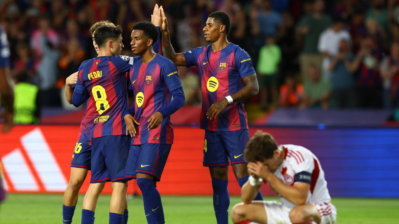 Barcelona, Olympiakos'u gole boğdu: El Clasico öncesi şov