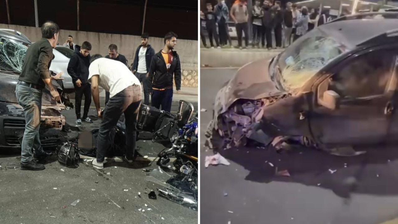 Hafif ticari araç, motosiklet ve elektrikli bisiklet çarpıştı: 6 yaralı