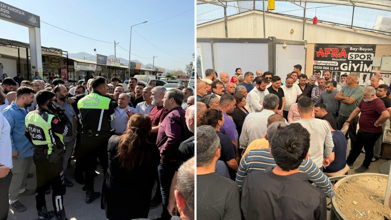 Antakya'da esnaf ayağa kalktı