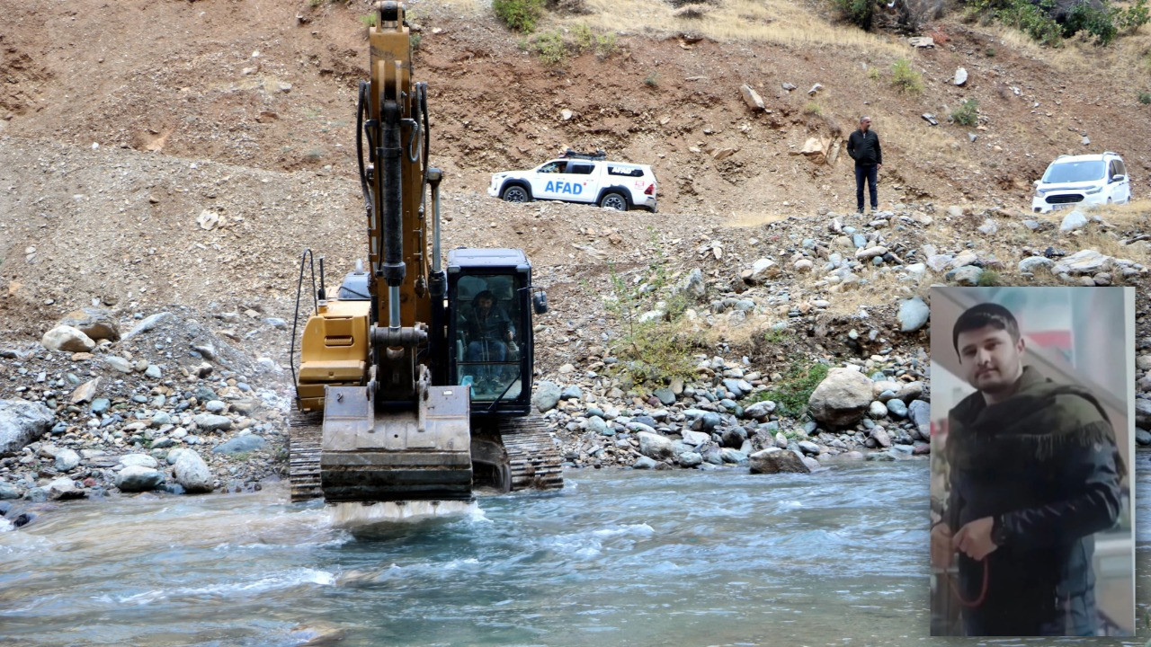 Avaşin Deresi'nde kaybolan İbrahim, ekskavatörle arandı